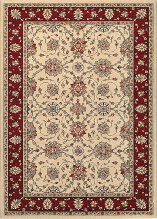 Couristan Traditions Halle Ivory/Ruby Area Rug