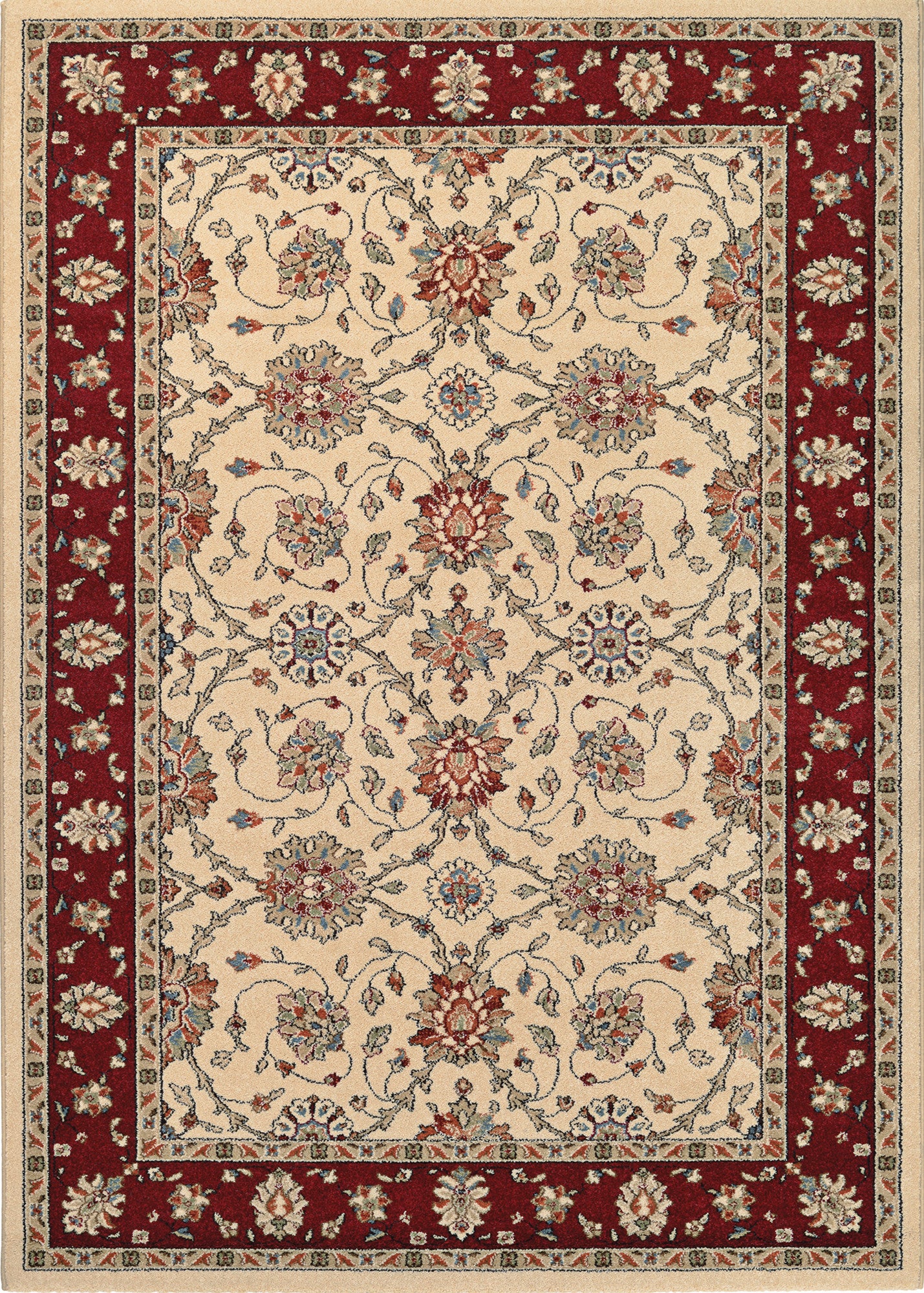 Couristan Traditions Halle Ruby/Ivory Area Rug – Incredible Rugs and Decor