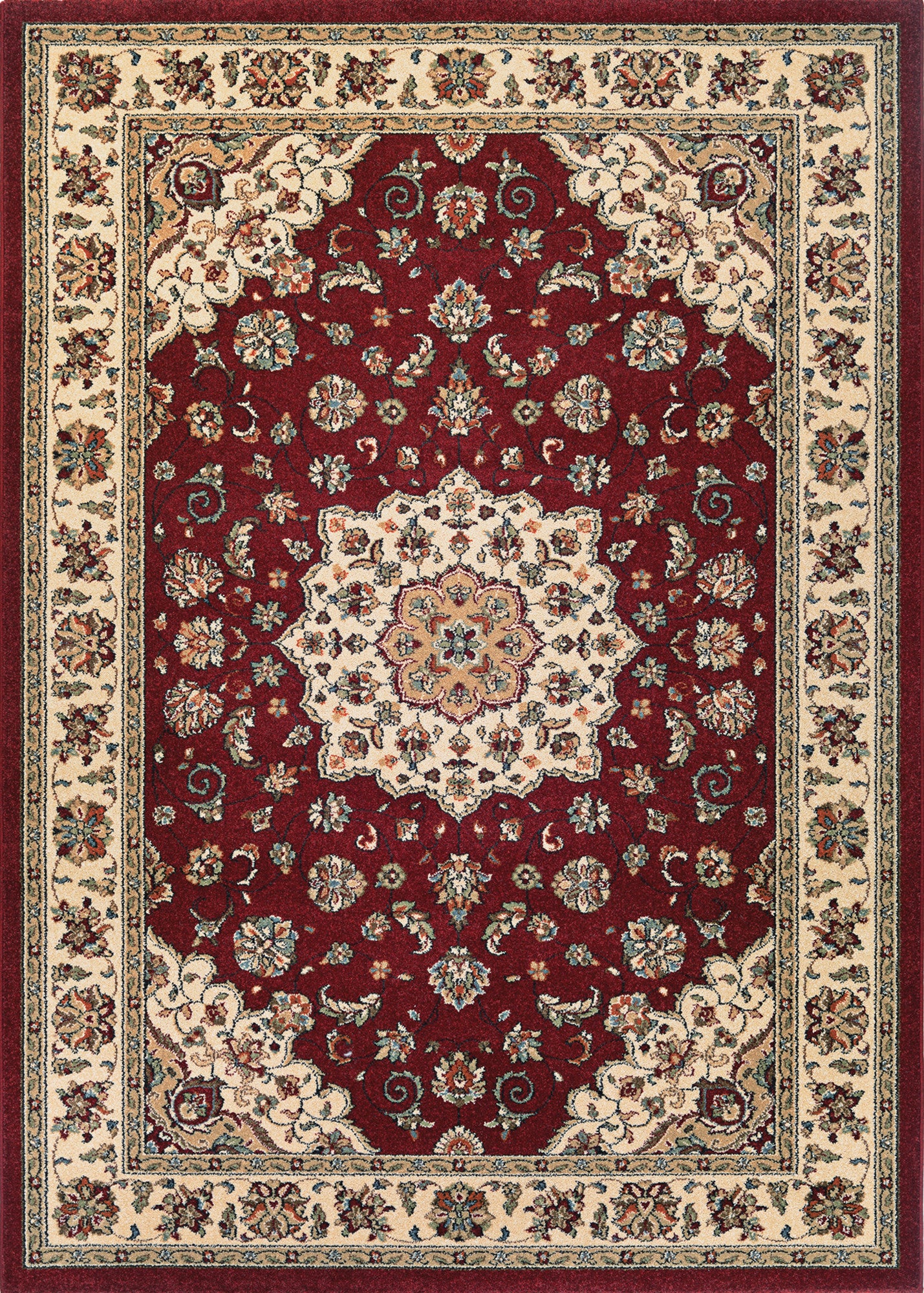 Couristan Traditions Namur Ruby/Ivory Area Rug