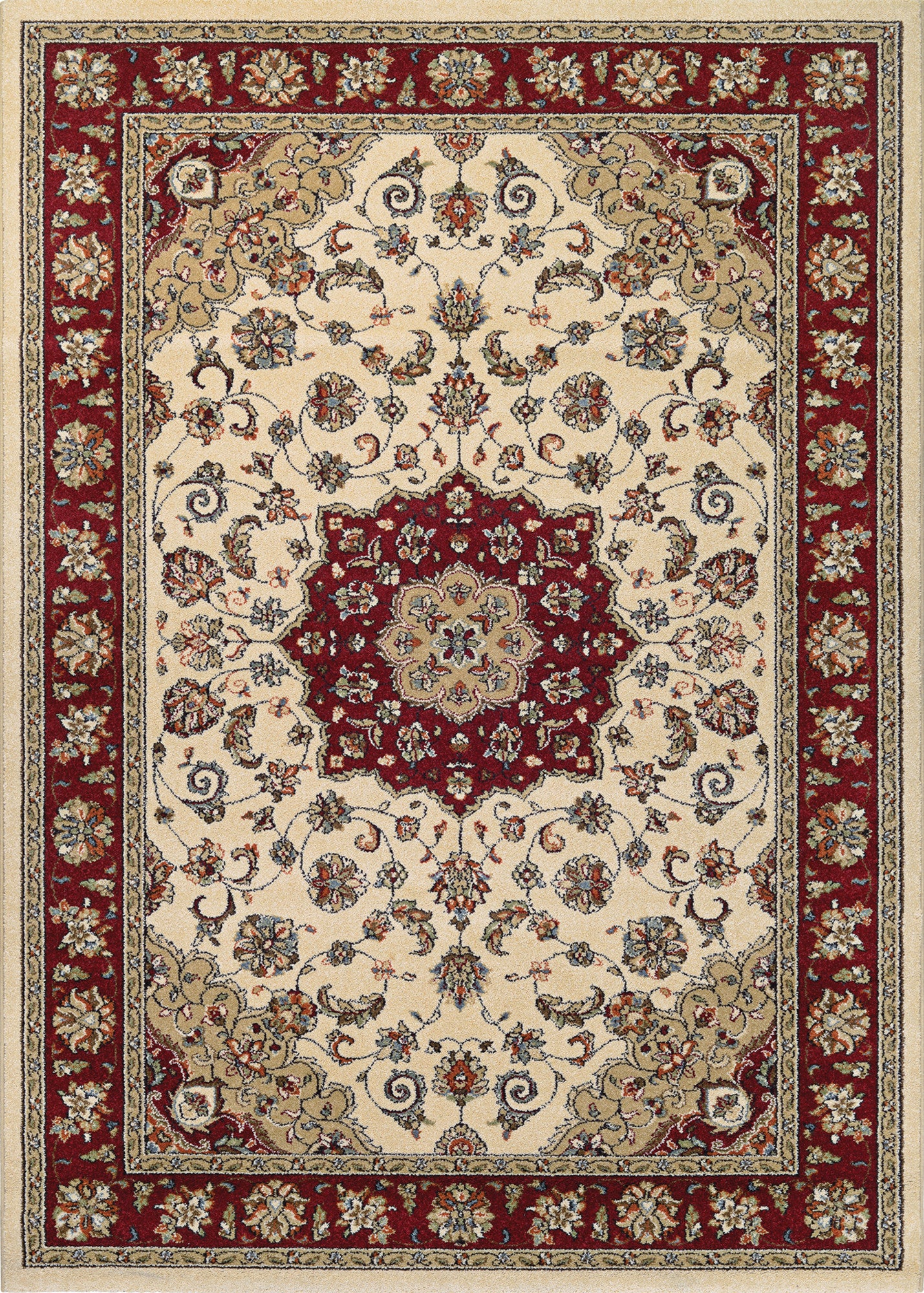 Couristan Traditions Namur Ivory/Ruby Area Rug