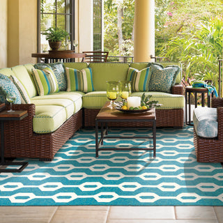 Tommy Bahama Atrium 51102 Blue Area Rug Main Image Feature