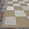 Couristan Everhome Checkered Point Light Brown/Ivory Area Rug Corner Shot