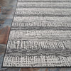 Couristan Everhome Tangent Charcoal/Ivory Area Rug Corner Shot