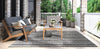 Couristan Everhome Tangent Charcoal/Ivory Area Rug Room Scene Feature