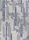 Couristan Everhome Bamboo Stripe Ivory/Cape Blue Area Rug main image