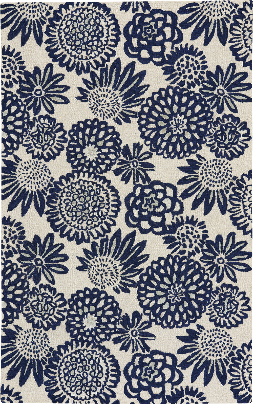 Capel Genevieve Gorder Pompon 9199 Dark Blue Area Rug