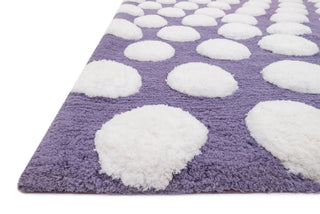 Loloi Lola Shag LL-02 Plum / White Area Rug 