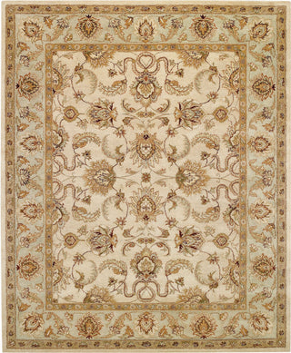 Capel Monticello Meshed 3313 Beige/Spa 700 Area Rug Scalloped