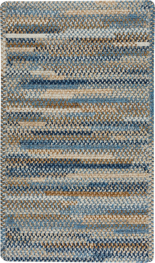 Capel Habitat 0302 Blue Area Rug Scalloped