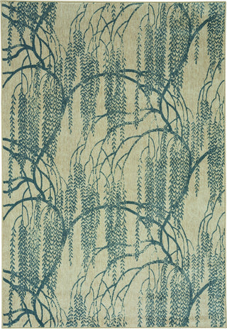 Capel Kevin O'Brien Sallows 2480 Azure Area Rug Rectangle/Vertical Stripe Rectangle