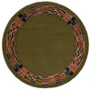 Momeni New Wave NW-03 Olive Green Area Rug Close up