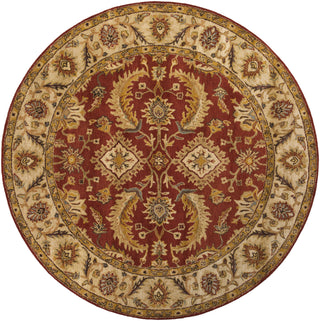 Surya Ancient Treasures A-147 Burgundy Area Rug 8' Round