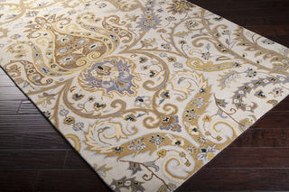 Surya Ancient Treasures A-165 Light Gray Area Rug 5x8 Corner