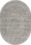 Unique Loom Aberdeen T-CHFD1 Gray Area Rug Oval Lifestyle Image