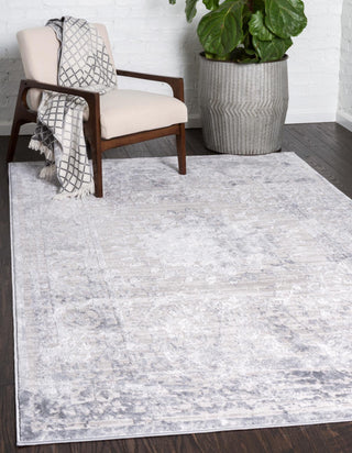 Unique Loom Aberdeen T-CHFD1 Gray Area Rug Rectangle Lifestyle Image