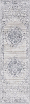 Unique Loom Aberdeen T-CHFD1 Gray Area Rug Runner Top-down Image