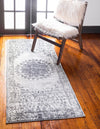 Unique Loom Aberdeen T-CHFD1 Gray Area Rug Runner Lifestyle Image