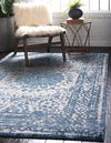 Unique Loom Aberdeen T-CHFD1 Light Blue Area Rug Rectangle Lifestyle Image
