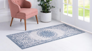 Unique Loom Aberdeen T-CHFD1 Light Blue Area Rug Runner Lifestyle Image