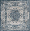 Unique Loom Aberdeen T-CHFD1 Light Blue Area Rug Square Top-down Image