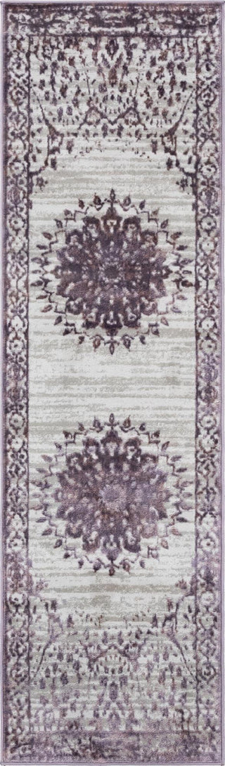 Unique Loom Aberdeen T-CHFD1 Violet Area Rug Runner Top-down Image