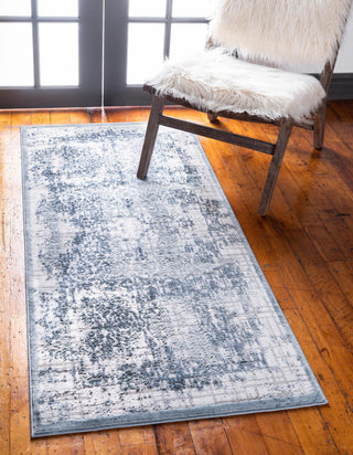 Unique Loom Aberdeen T-CHFD2 Blue Area Rug Runner Lifestyle Image