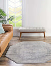 Unique Loom Aberdeen T-CHFD2 Gray Area Rug Octagon Lifestyle Image