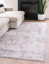 Unique Loom Aberdeen T-CHFD2 Gray Area Rug Rectangle Lifestyle Image