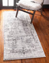 Unique Loom Aberdeen T-CHFD2 Gray Area Rug Runner Lifestyle Image