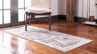 Unique Loom Aberdeen T-CHFD2 Gray Area Rug Runner Lifestyle Image