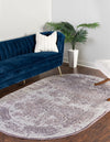 Unique Loom Aberdeen T-CHFD2 Violet Area Rug Oval Lifestyle Image