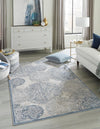 Unique Loom Aberdeen T-CHFD3 Blue Area Rug Rectangle Lifestyle Image