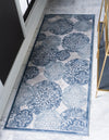 Unique Loom Aberdeen T-CHFD3 Blue Area Rug Runner Lifestyle Image