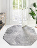 Unique Loom Aberdeen T-CHFD3 Gray Area Rug Octagon Lifestyle Image Feature