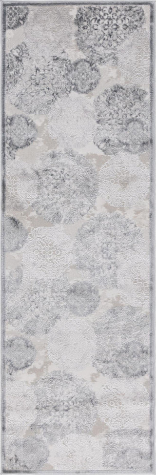 Unique Loom Aberdeen T-CHFD3 Gray Area Rug Runner Top-down Image