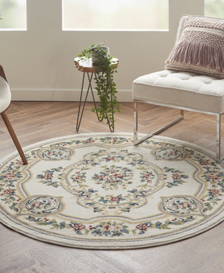 Nourison Aubusson ABS1 Ivory Area Rug Room Scene 2