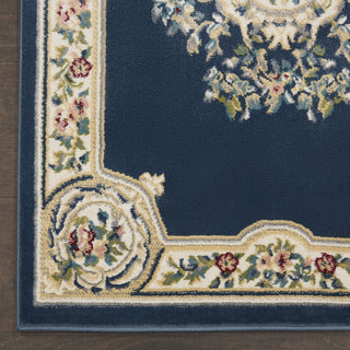 Nourison Aubusson ABS1 Navy Area Rug