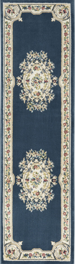 Nourison Aubusson ABS1 Navy Area Rug