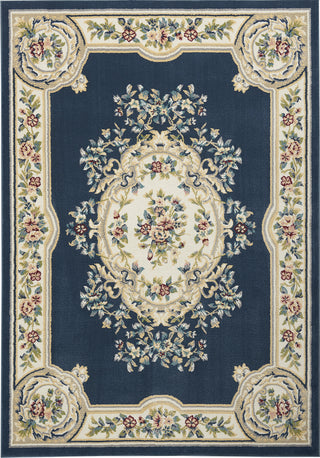 Nourison Aubusson ABS1 Navy Area Rug