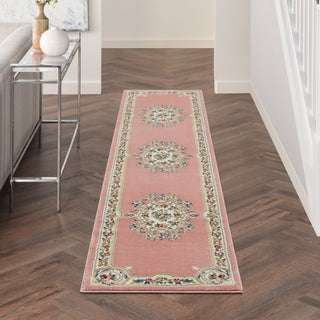 Nourison Aubusson ABS1 Pink Area Rug