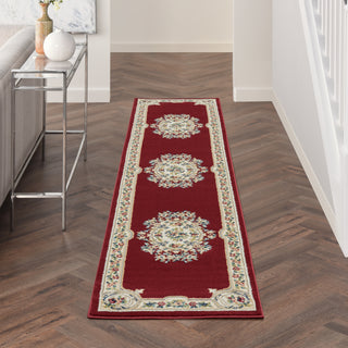 Nourison Aubusson ABS1 Red Area Rug