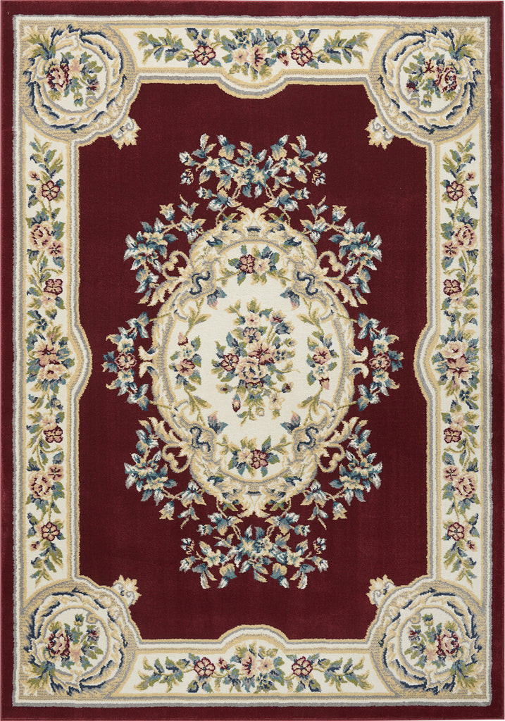 Nourison Aubusson ABS1 Red Area Rug