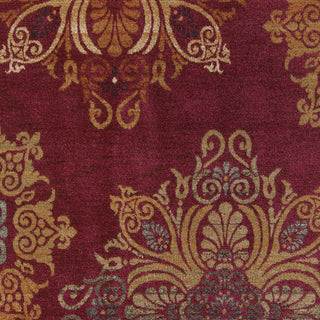 Surya Arabesque ABS-3001 Burgundy Machine Loomed Area Rug Sample Swatch