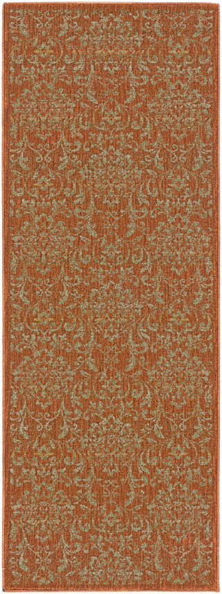 Surya Arabesque ABS-3007 Rust Machine Loomed Area Rug 2'7'' X 7'3'' Runner