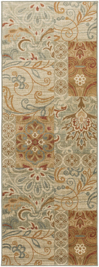 Surya Arabesque ABS-3012 Moss Area Rug 2'7'' x 7'3'' Runner