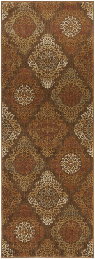 Surya Arabesque ABS-3019 Chocolate Area Rug 2'7'' x 7'3'' Runner