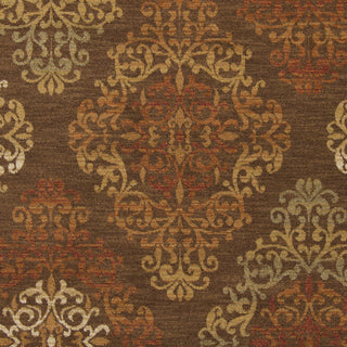 Surya Arabesque ABS-3019 Chocolate Machine Loomed Area Rug Sample Swatch