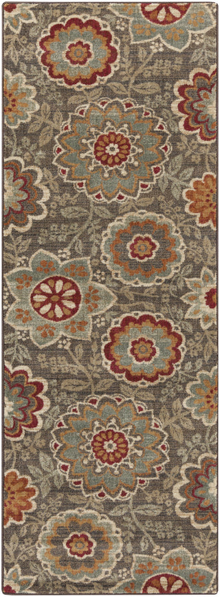 Surya Arabesque ABS-3020 Olive Machine Loomed Area Rug 2'7'' X 7'3'' Runner