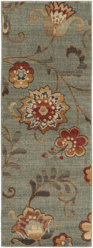 Surya Arabesque ABS-3021 Moss/Grey Area Rug 2'7'' X 7'3'' Runner