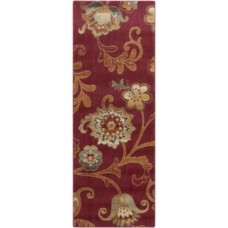 Surya Arabesque ABS-3024 Burgundy Area Rug 2'7'' x 7'3'' Runner